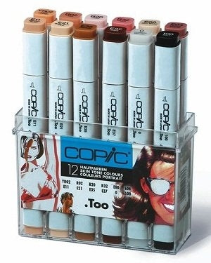 Copic markers 12 huidskleuren Set