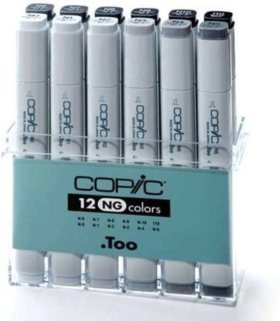 Copic markers neutral Grey 12 kleuren Set