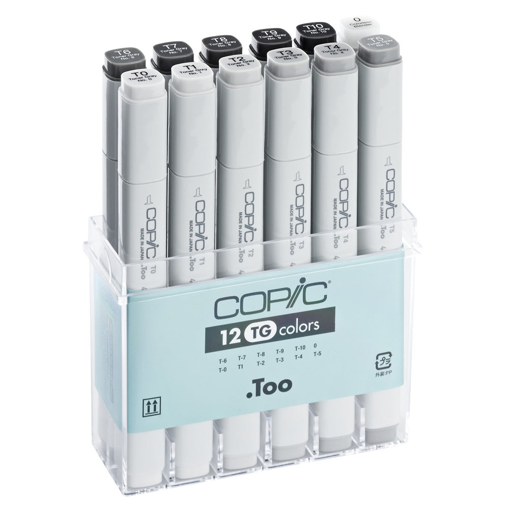 Copic markers toner Grey 12 kleuren Set