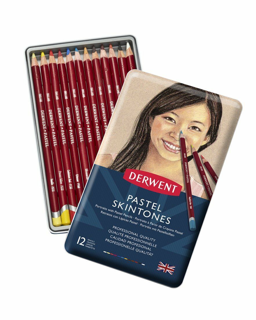 Derwent pastel potloden portrait set 12 stuks