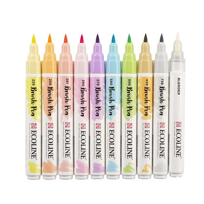 Ecoline Brushpen Pastel set 10