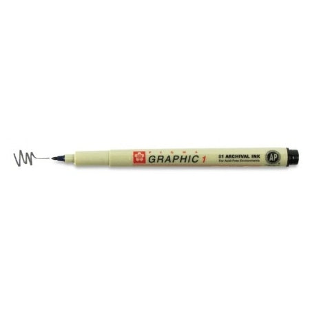 Pigma Graphic Kalligrafie 1 (1.0mm) BLACK Sakura Fineliner