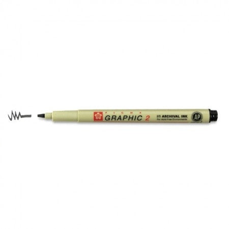 Pigma Graphic Kalligrafie 2 (2.0mm) BLACK Sakura Fineliner