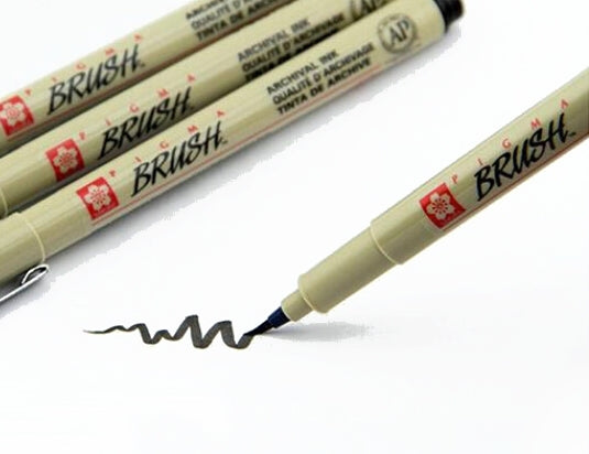 Pigma Brush Black Sakura Fineliner