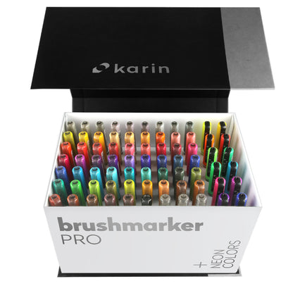 Brushmarker PRO Set Extended Box 72 colours + 3 blenders Karin