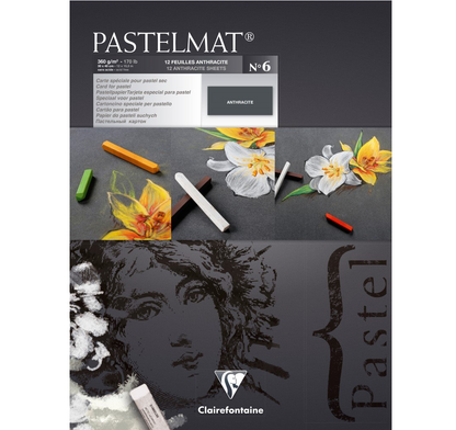 Pastelmat No. 6 (Antracite) 360gr 30x40 Clairefontaine Gekleurd Pastelpapier