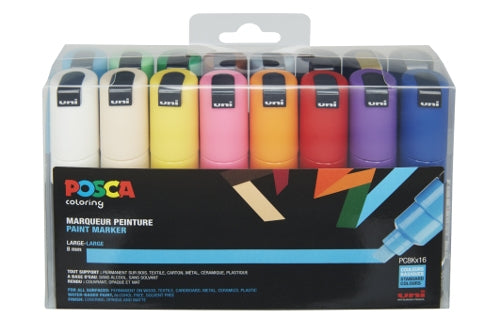 Posca PC8K/16 set grote punt PC8K/16 verf stiften