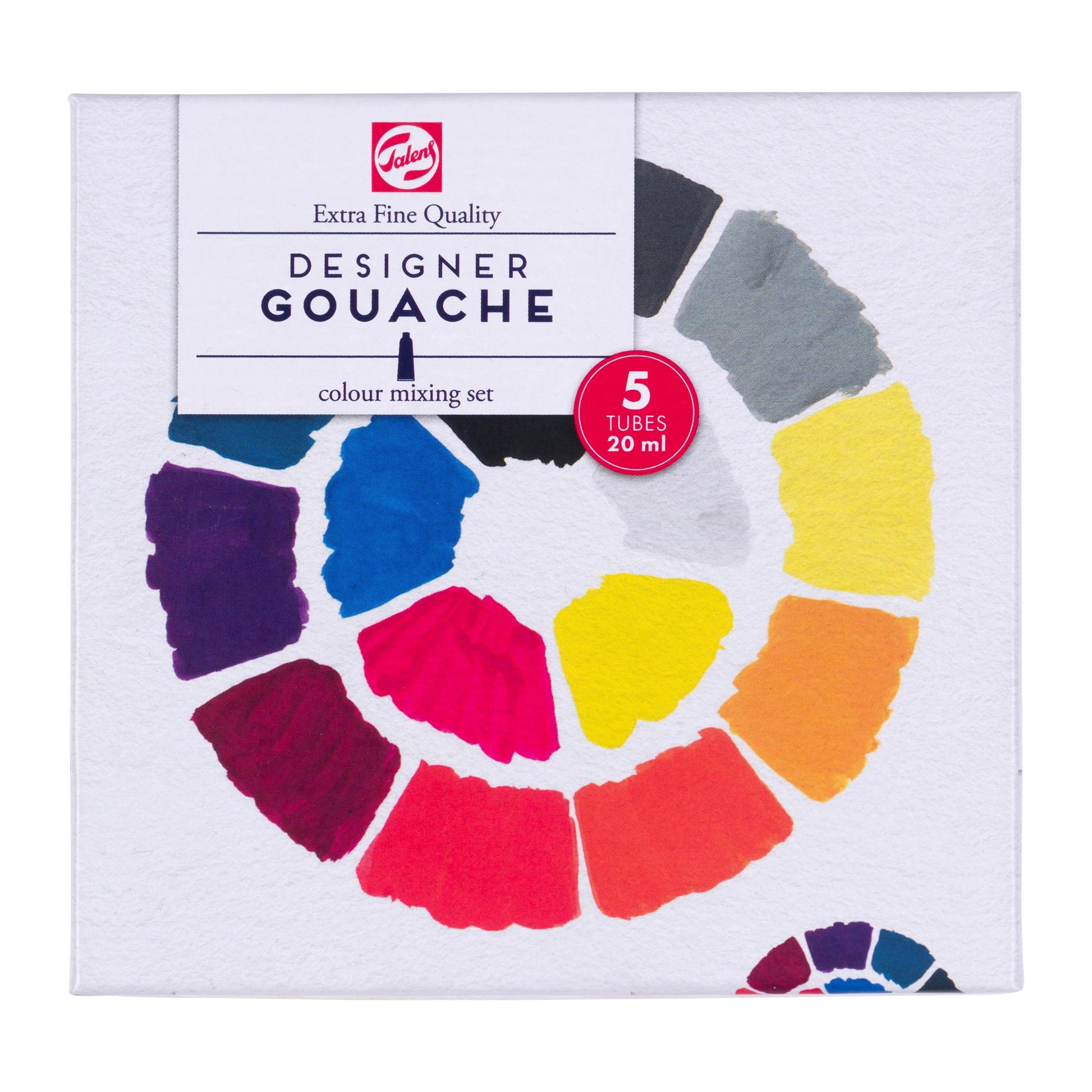 Gouache Plakkaatverf Talens set 5 tubes 20 ml