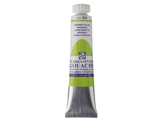 Gouache  243 GROENGEEL 20ml Talens plakkaatverf