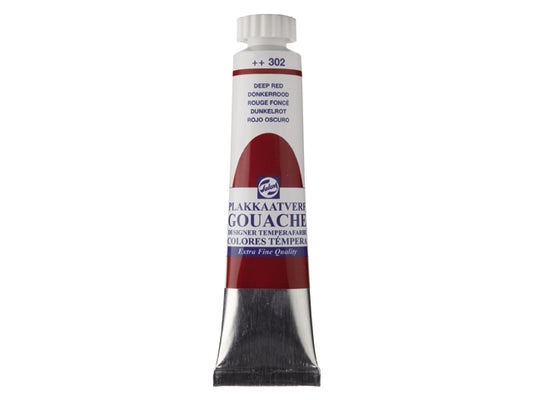 Gouache 302 DONKERROOD 20ml Talens plakkaatverf