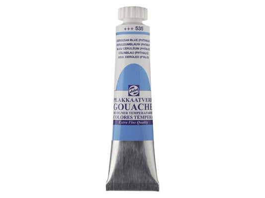 Gouache 535 CERULEUMBLAUW PHTHALO 20ml Talens plakkaatverf