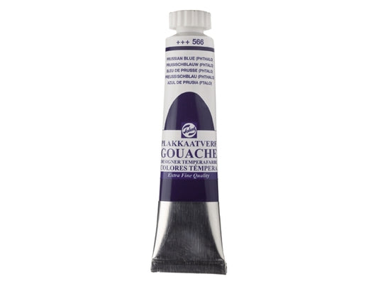 Gouache 566 PRUISISCH BLAUW PHTHALO 20ml Talens plakkaatverf