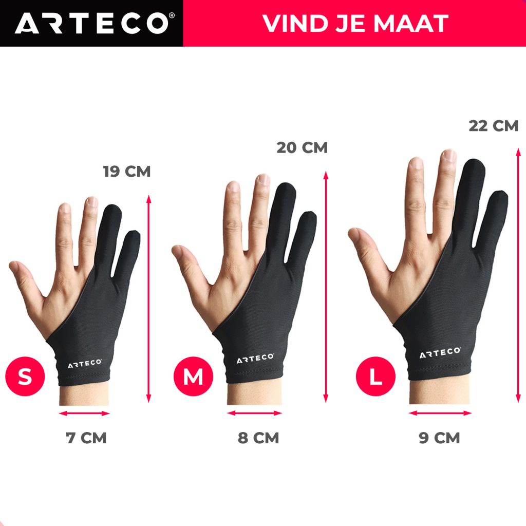 ARTECO Tekenhandschoen Maat M