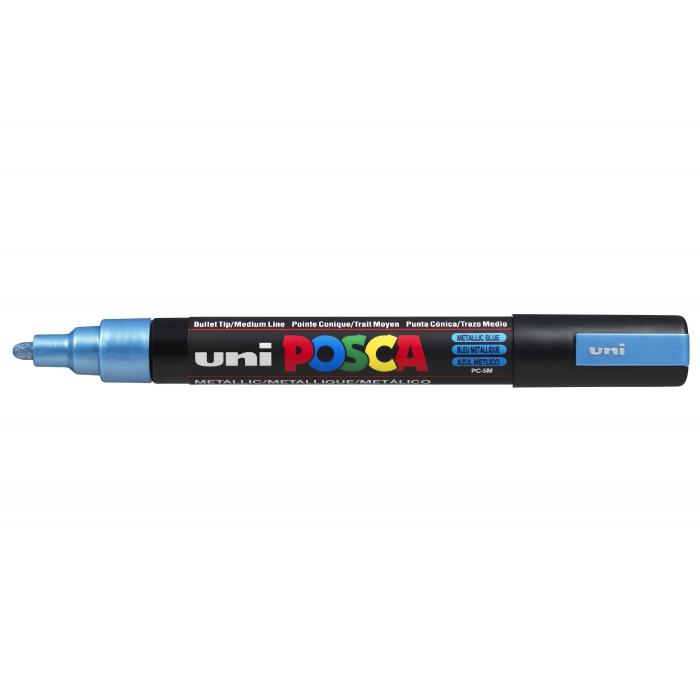 Posca verf stift PC5M Blauw Metaal