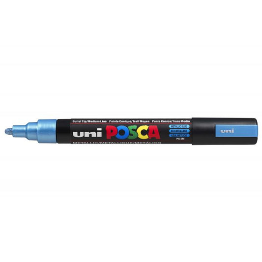 Posca verf stift PC5M Blauw Metaal