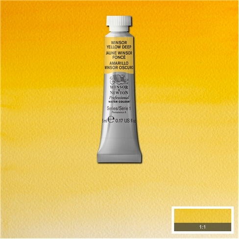 Winsor Yellow Deep 5ml  731 S1 Artist's Aquarel Winsor & Newton