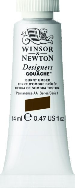 BURNT UMBER 76 14 ml. S1 Designers Gouache Winsor & Newton