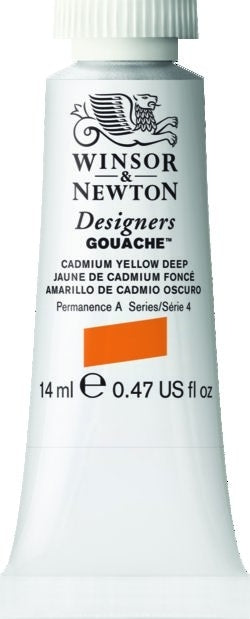 CADMIUM YELLOW DEEP 111 14ml. S4 Designers Gouache Winsor & Newton