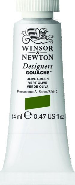 OLIVE GREEN 447 14ml. S2 Designers Gouache Winsor & Newton