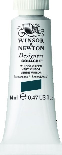 WINSOR GREEN 720 14ml.S3 Designers Gouache Winsor & Newton